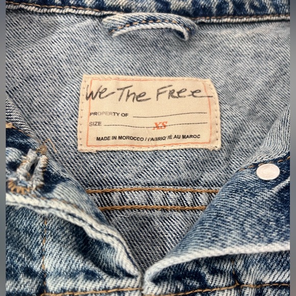 We The Free Light Blue Denim Jacket Flawed - Picture 5 of 5
